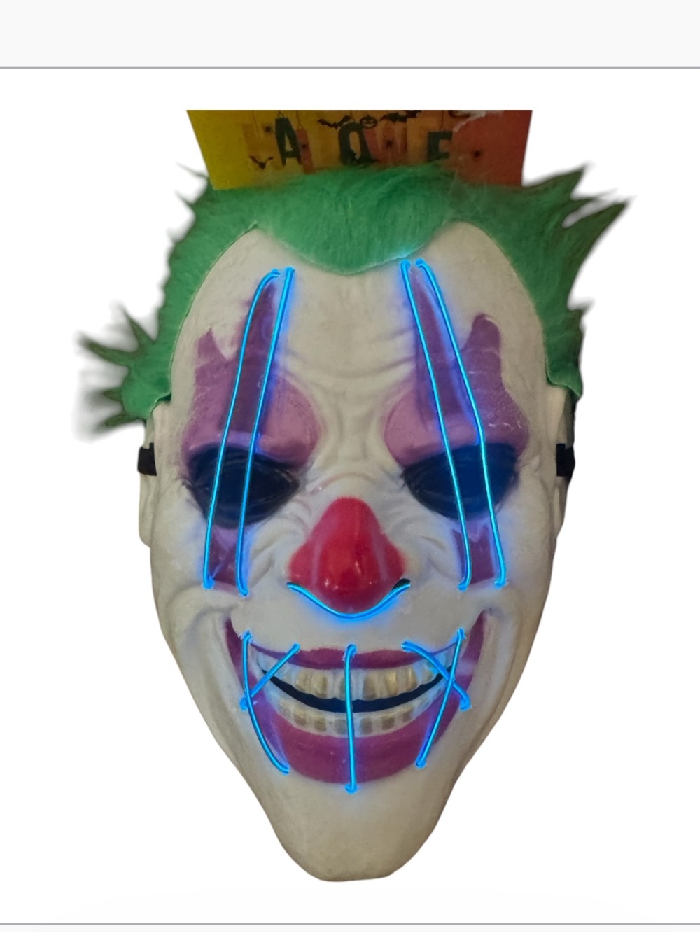 joker LED light up Halloween mask adult size
